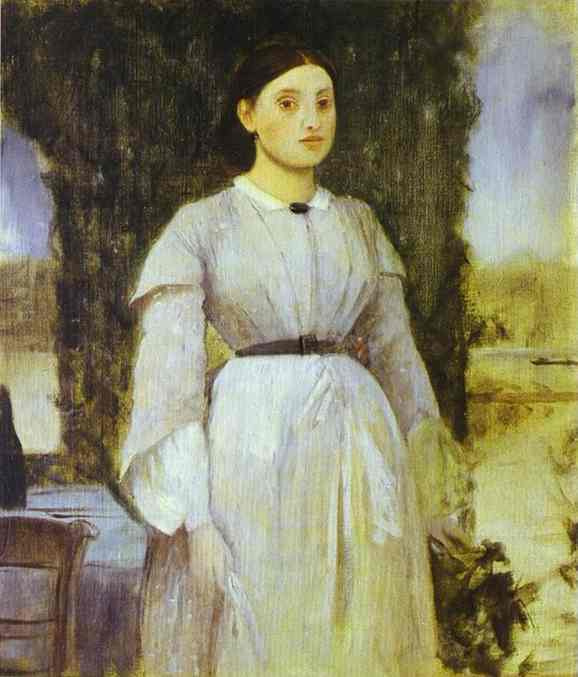 Edgar Degas. A young woman stands at a table