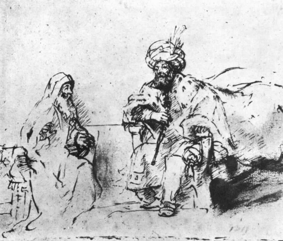 Rembrandt Harmenszoon van Rijn. The prophet Nathan before David