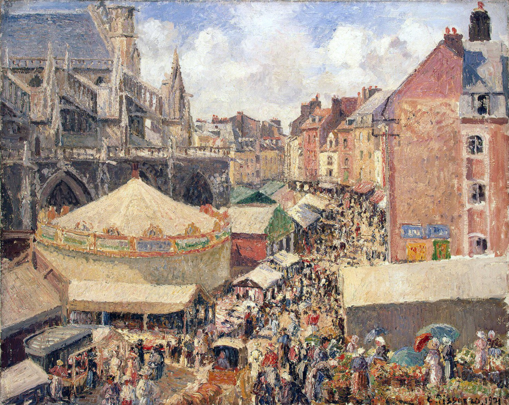 Camille Pissarro. The fair in Dieppe