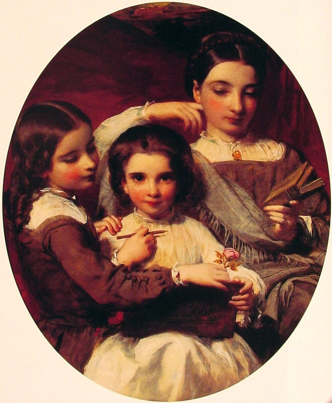 James Sant. Portrait of the Russell sisters