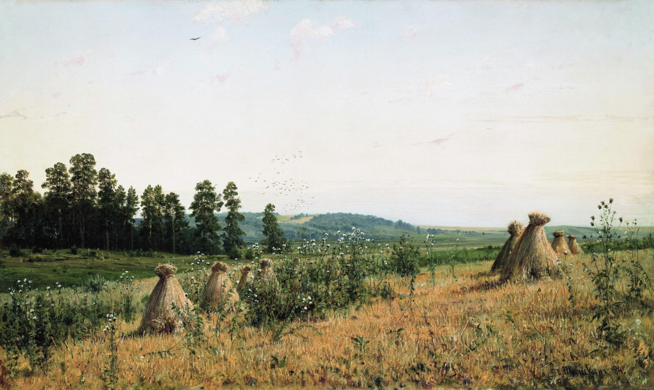 Ivan Shishkin. Compressed field. Polesie landscape