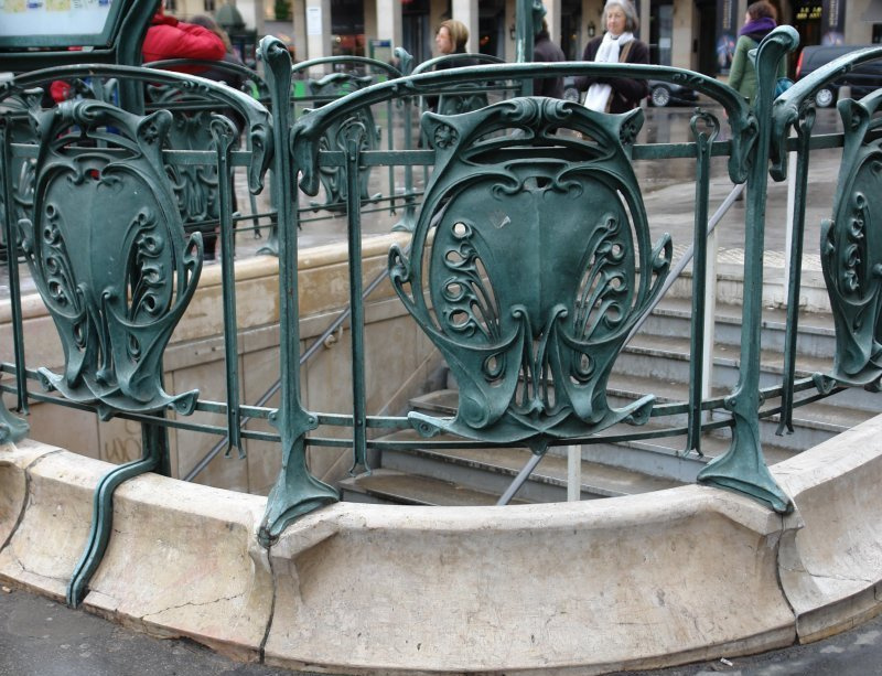 Entrance to the metro "Palais Royal - Louvre", Paris