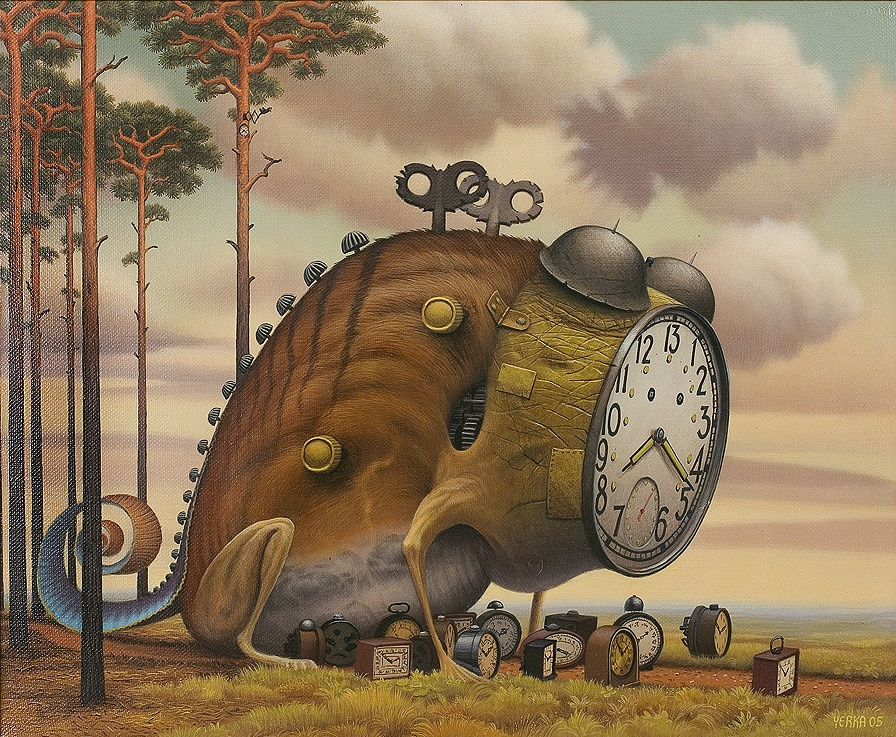 Jacek Yerka. Walking lesson