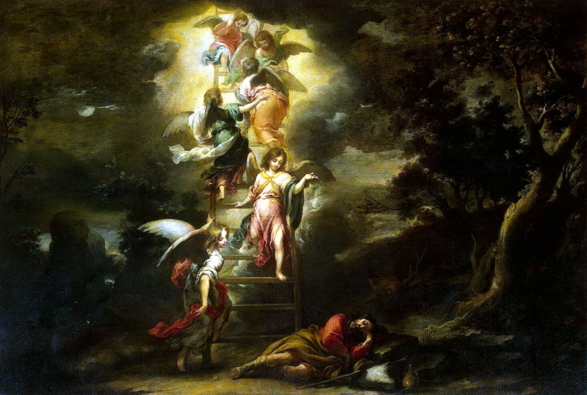 Jacob s Dream Jacob s Ladder 1660 360 246 cm by Bartolom