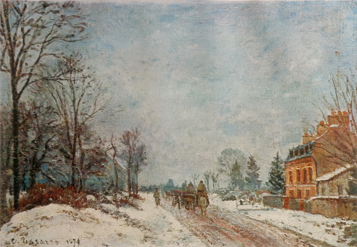 Camille Pissarro. Winter landscape. Louveciennes