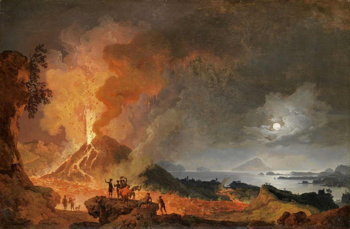 Pierre-Jacques Woller. The Eruption Of Mount Vesuvius. 1780 OK