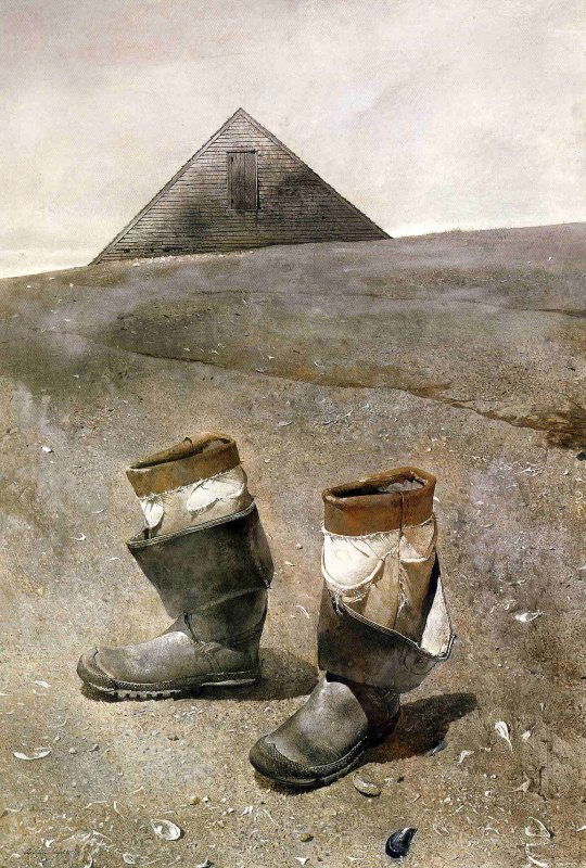 Эндрю Уайет, «Морские сапоги» (1976). Детройтский институт искусств / Ендрю Ваєт, «Морські чоботи» (