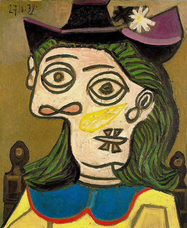 Pablo Picasso. The woman in the purple hat (Dora Maar)