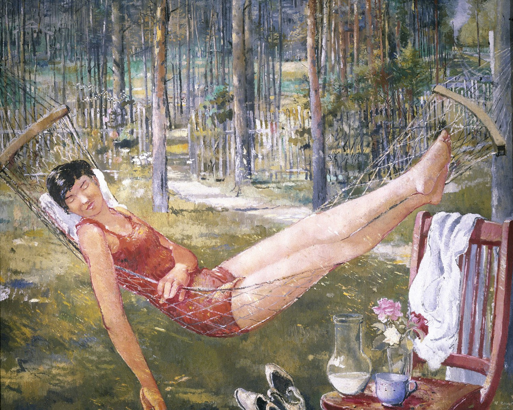 Yuri Ivanovich Pimenov. Woman in hammock