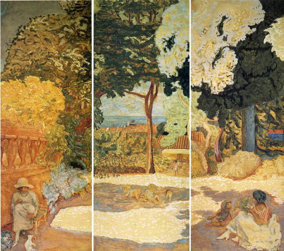 Pierre Bonnard. Triptyque "Au bord de la mer Méditerranée"