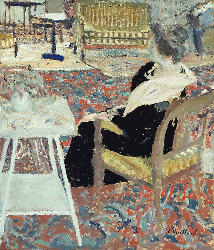 Jean Edouard Vuillard. Madame Arthur Fontaine in a pink shawl