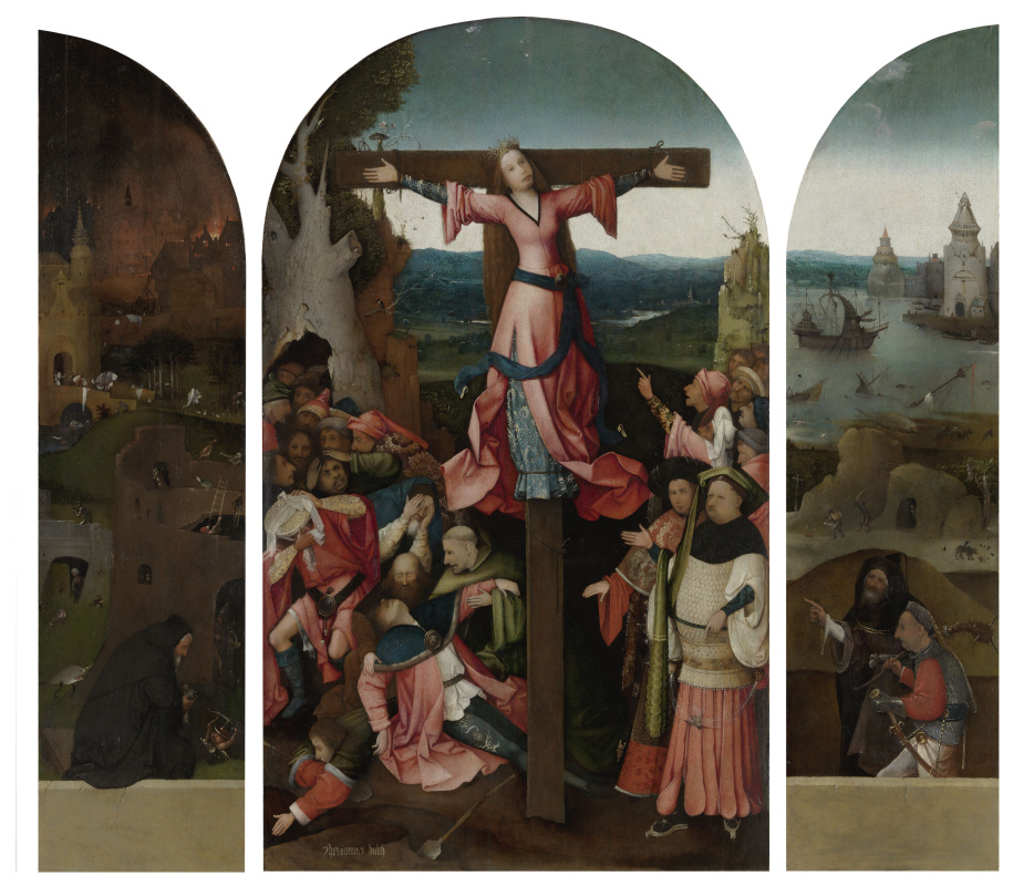 Hieronymus Bosch. 钉在十字架上的烈士