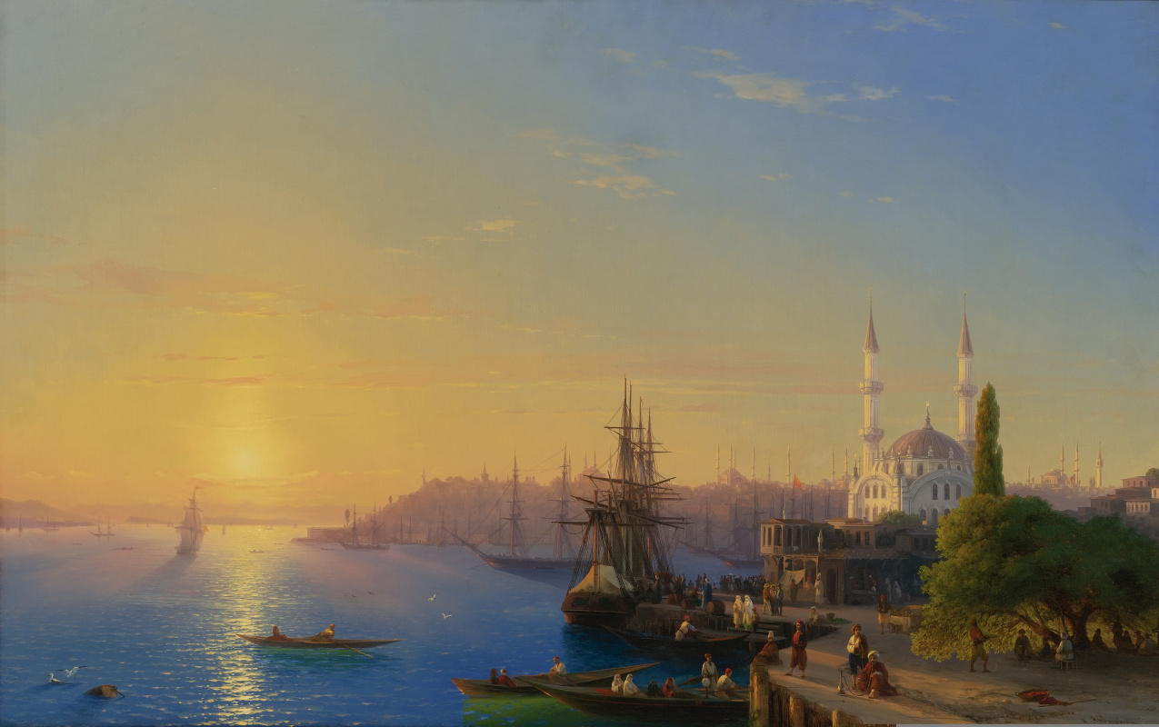Ivan Aivazovsky. Blick auf Konstantinopel und den Bosporus