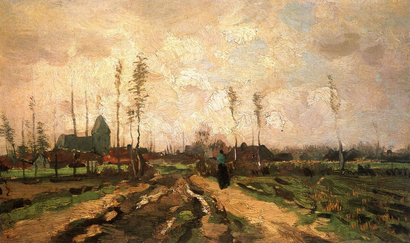 Вінсент Ван Гог. Пейзаж с церковью и домами