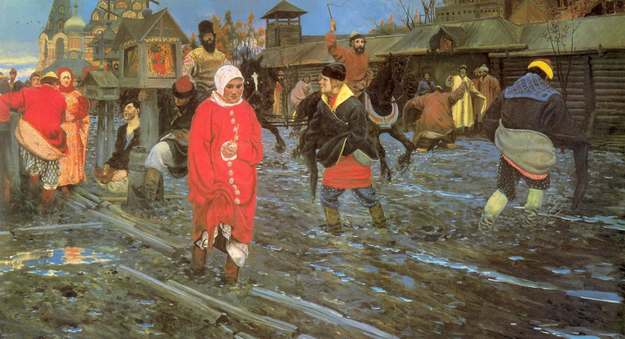 Andrei Petrovich Ryabushkin. Moscow street of the 17th century on a holiday