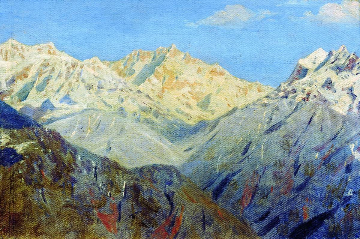 Vasily Vasilyevich Vereshchagin. The Himalayas. The main top. Etude