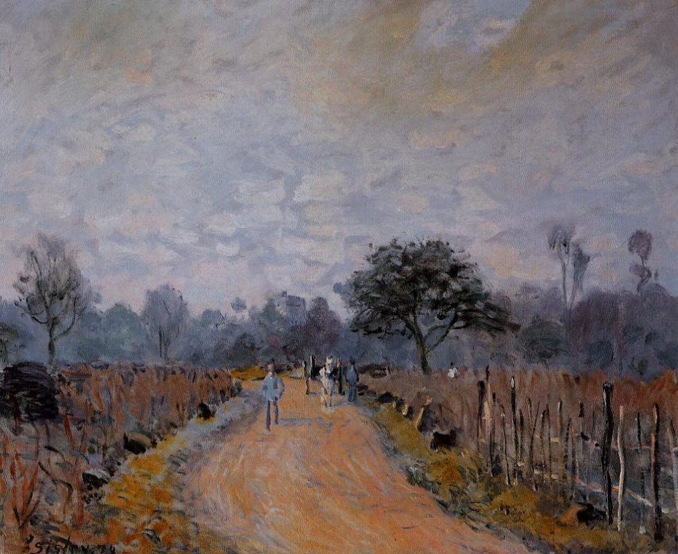 Alfred Sisley. The road from Prunet to Bougival