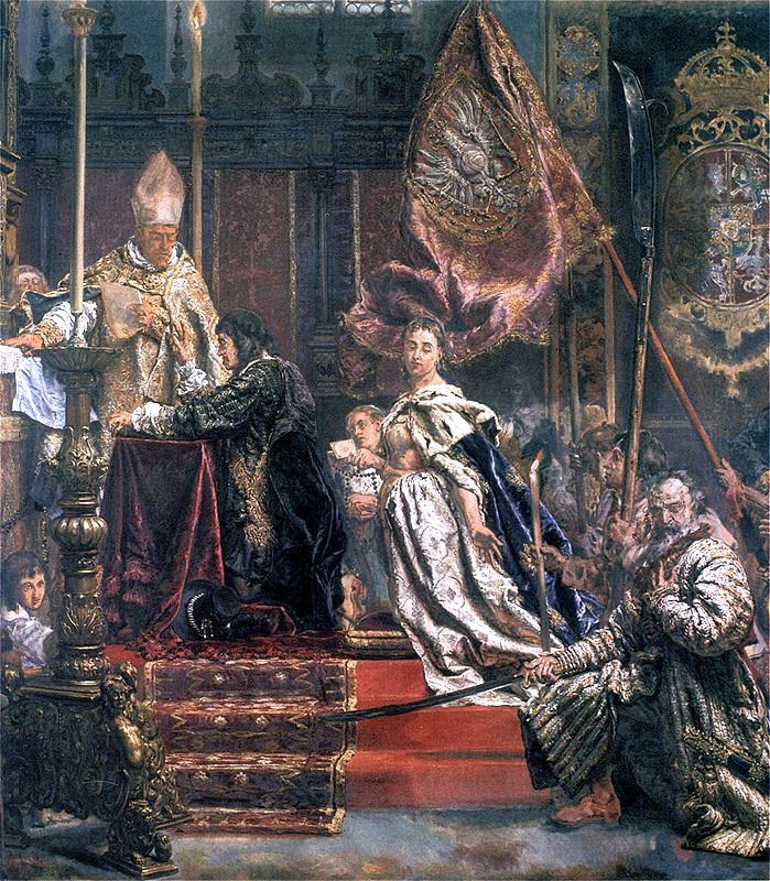 Jan Matejko. The vow of King Jan Casimir. Fragment. Oath
