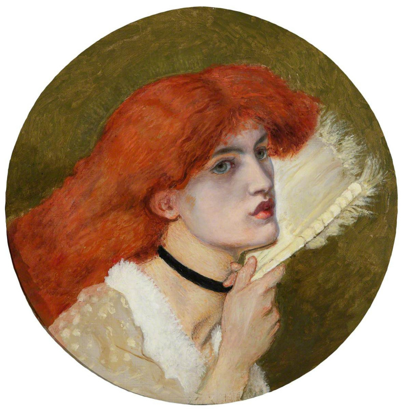 Dante Gabriel Rossetti. Portrait of Jane burden, Mrs William Morris