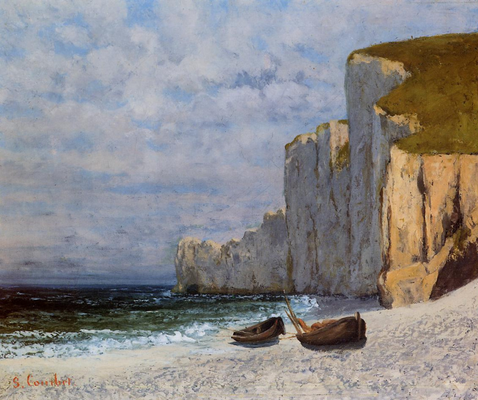 Gustave Courbet. Bay with cliffs