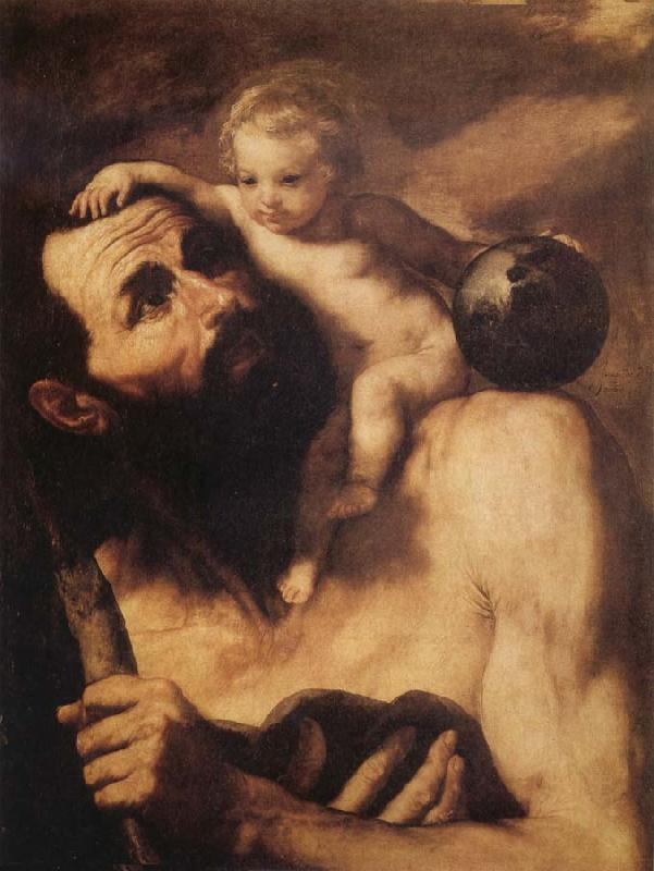 Jose de Ribera. SV. Christopher with the infant Jesus