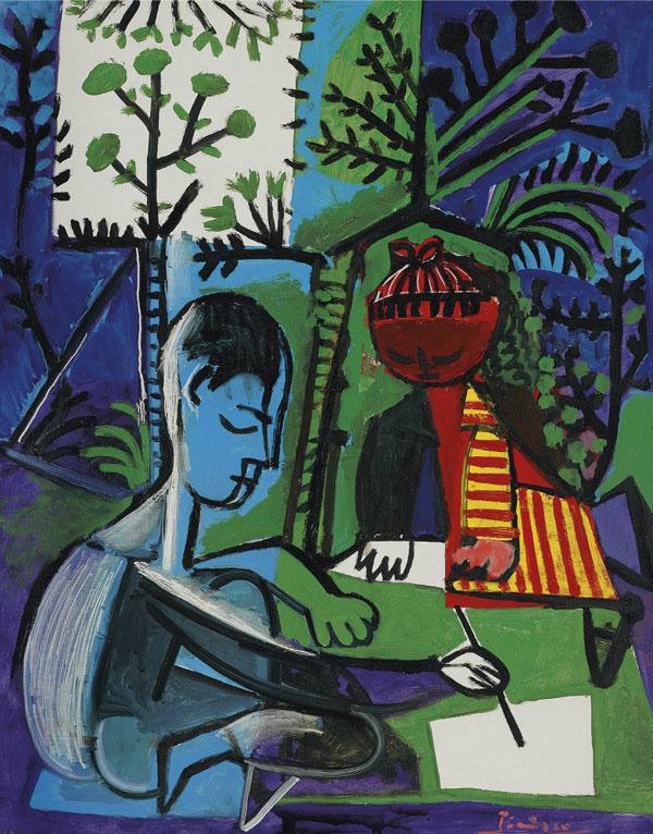 Pablo Picasso. Painting Claude and Paloma