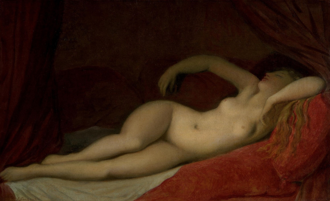 Jean Auguste Dominique Ingres. A Sleeping Odalisque