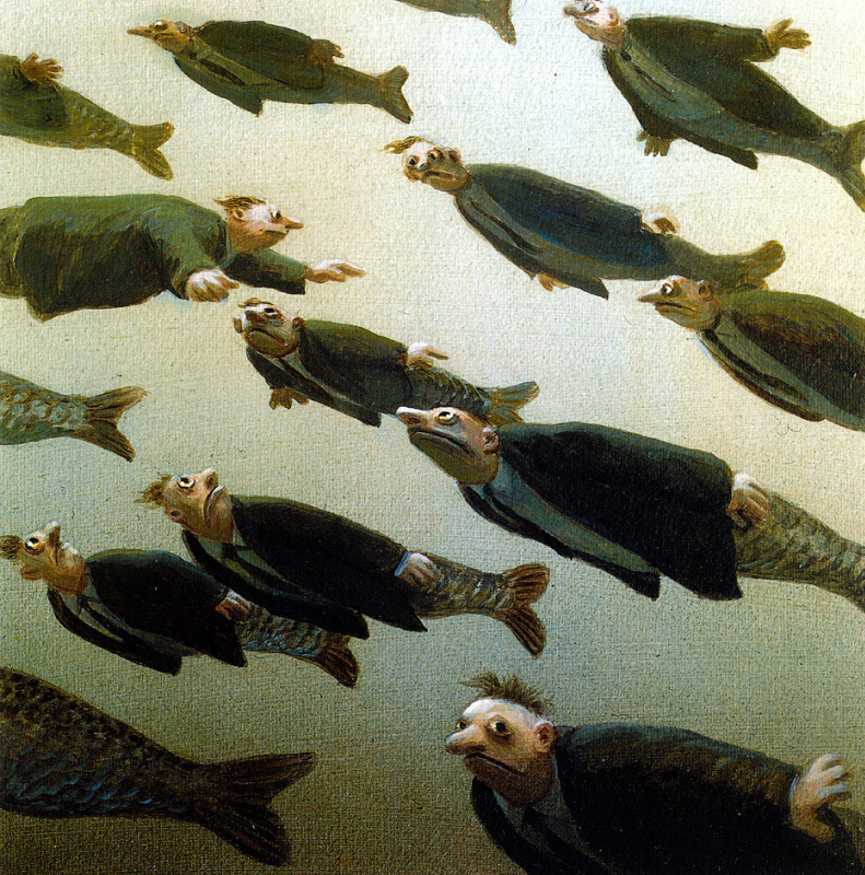 Michael Owl. School of fish