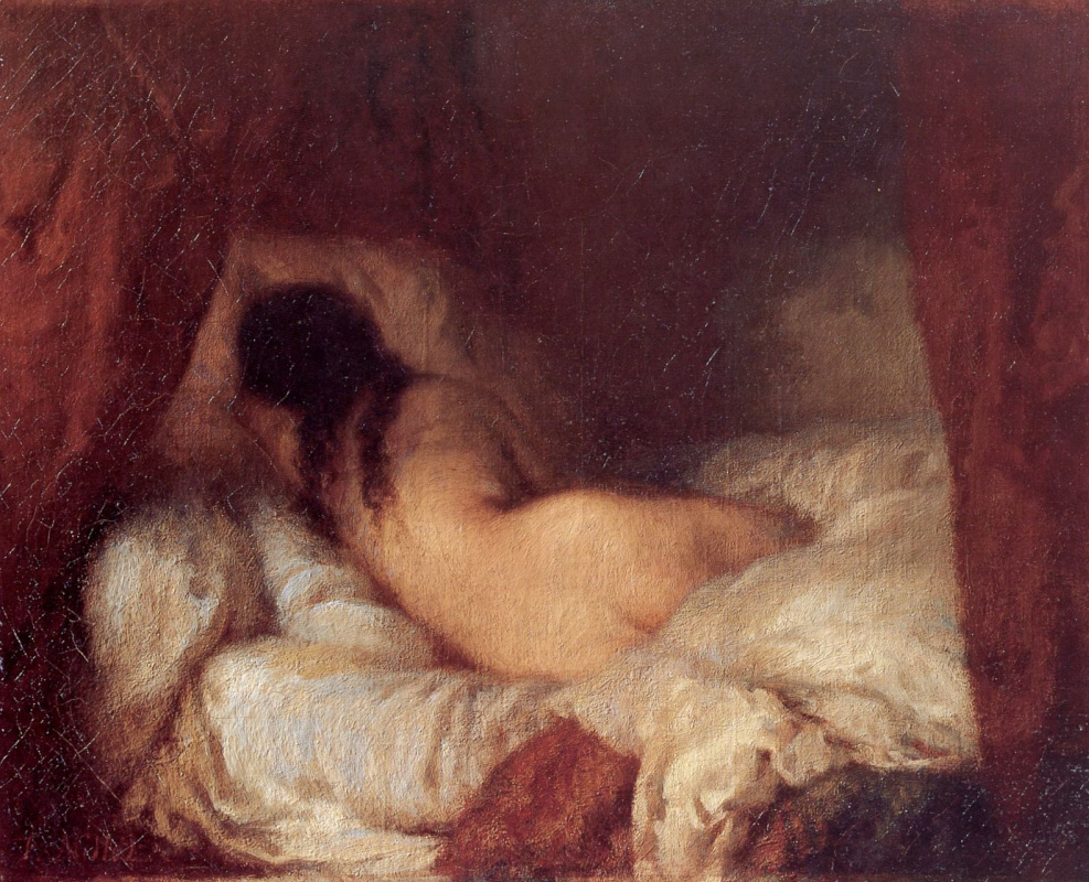 Jean-François Millet. Sleeping nude