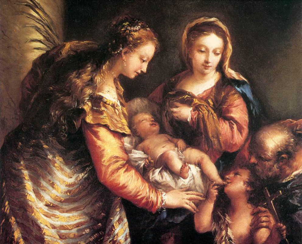 Джованни Антонио Гварди. Святое семейство с Иоанном Крестителем и Св. Екатериной