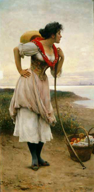 Eugene de Blaas. Fruit saleswoman