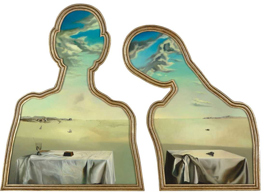 Salvador Dali. Deux têtes remplies de nuages