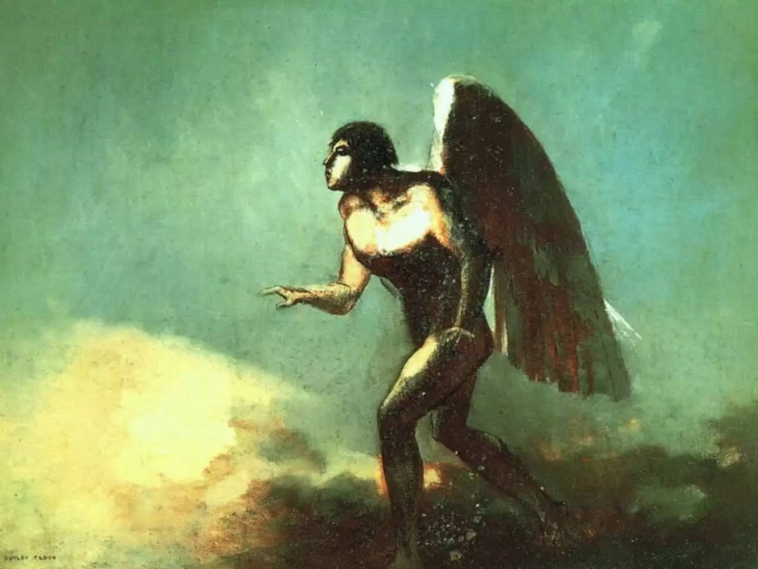 Odilon Redon. The winged man (the Fallen angel)