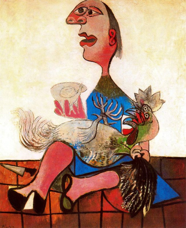 Pablo Picasso. A woman with a cock