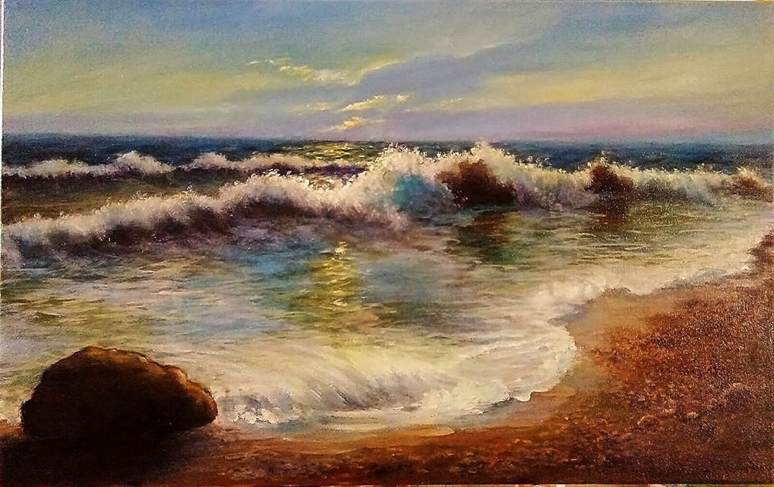 Marina Vladimirovna Patrikeeva. Sea at sunset