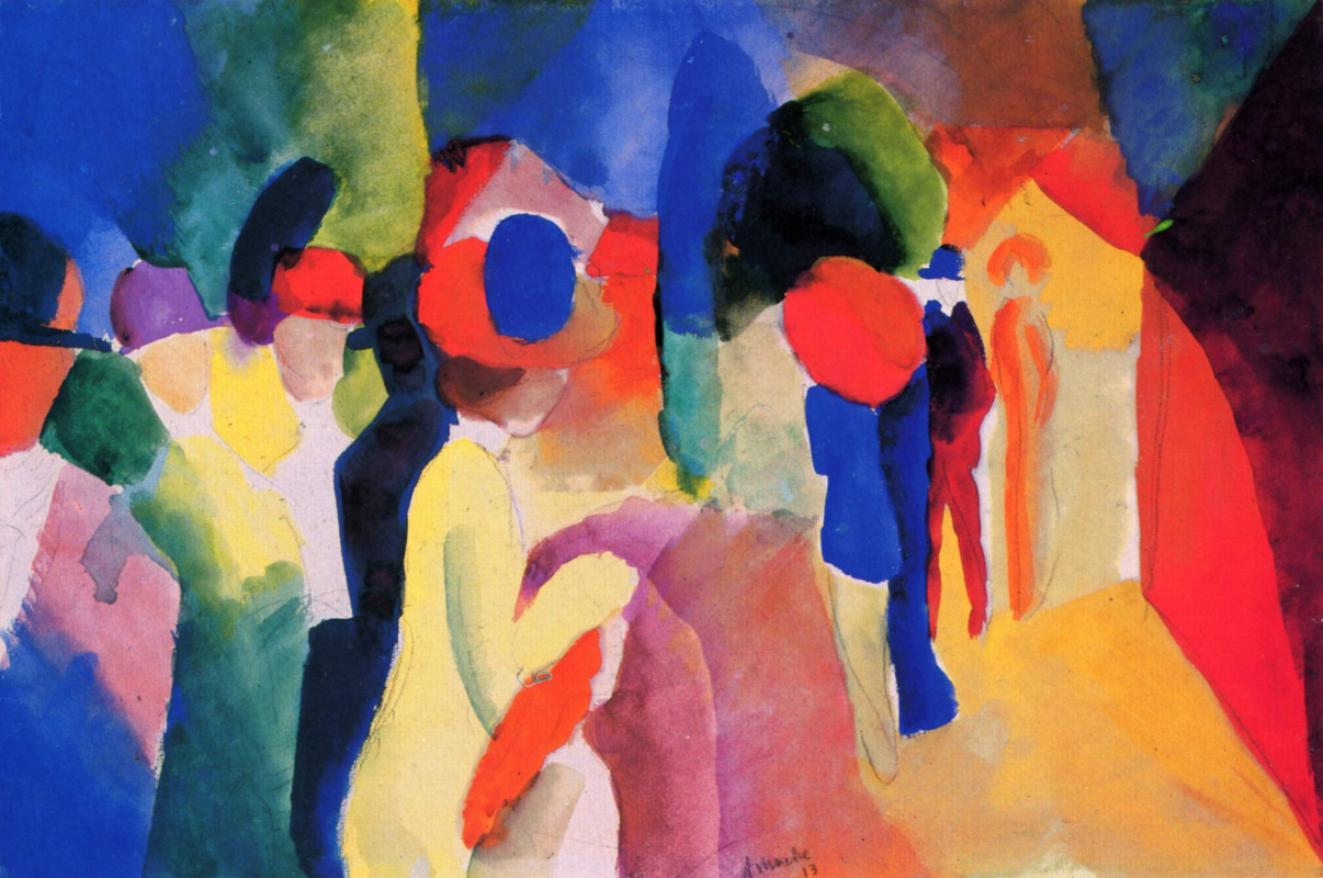 August Macke. In the yellow jacket