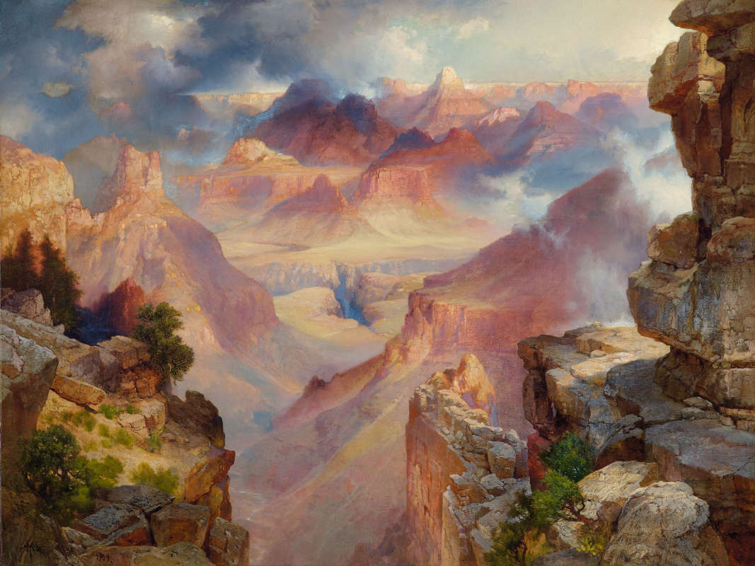 Thomas Moran. The Grand Canyon of Arizona at sunset