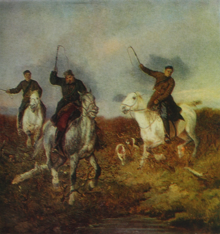 Nikolay Egorovich Sverchkov. Hunting with hounds. 1863
