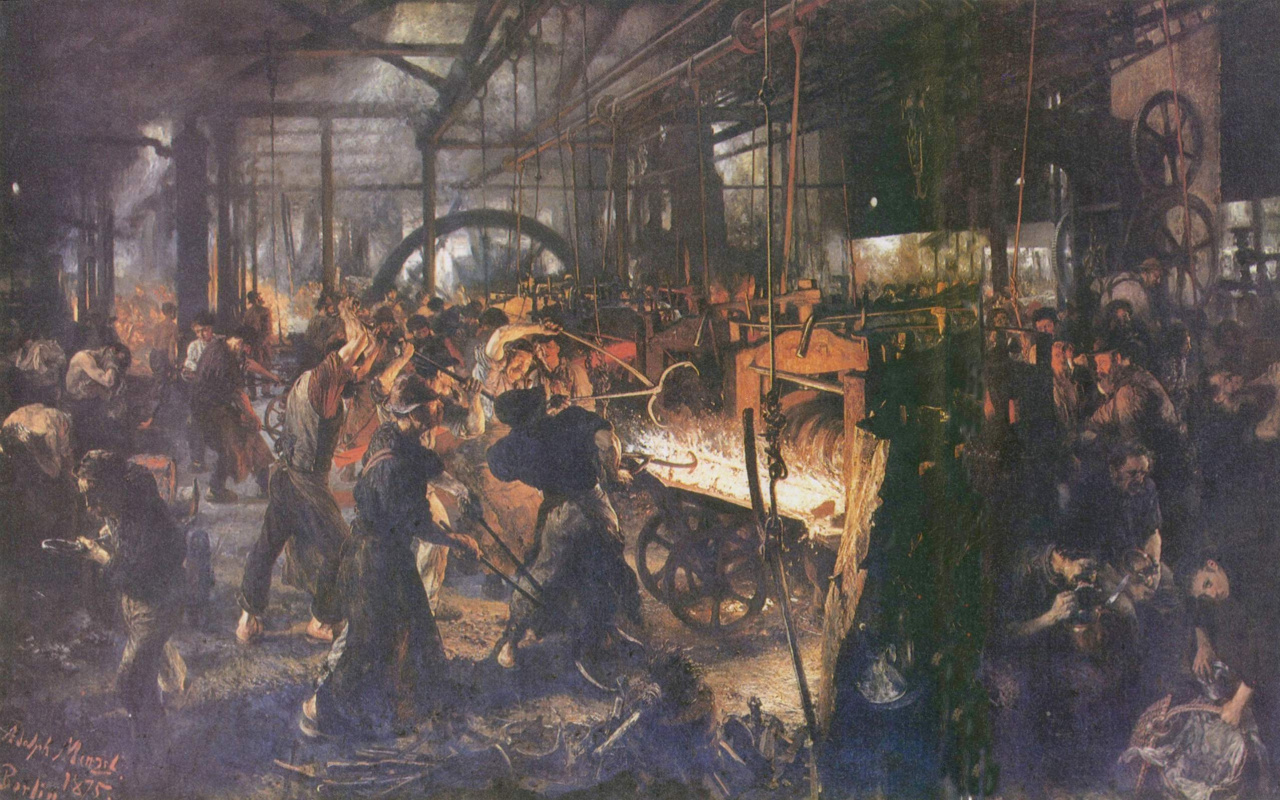 Adolf Friedrich Erdmann von Menzel. Rolling mill