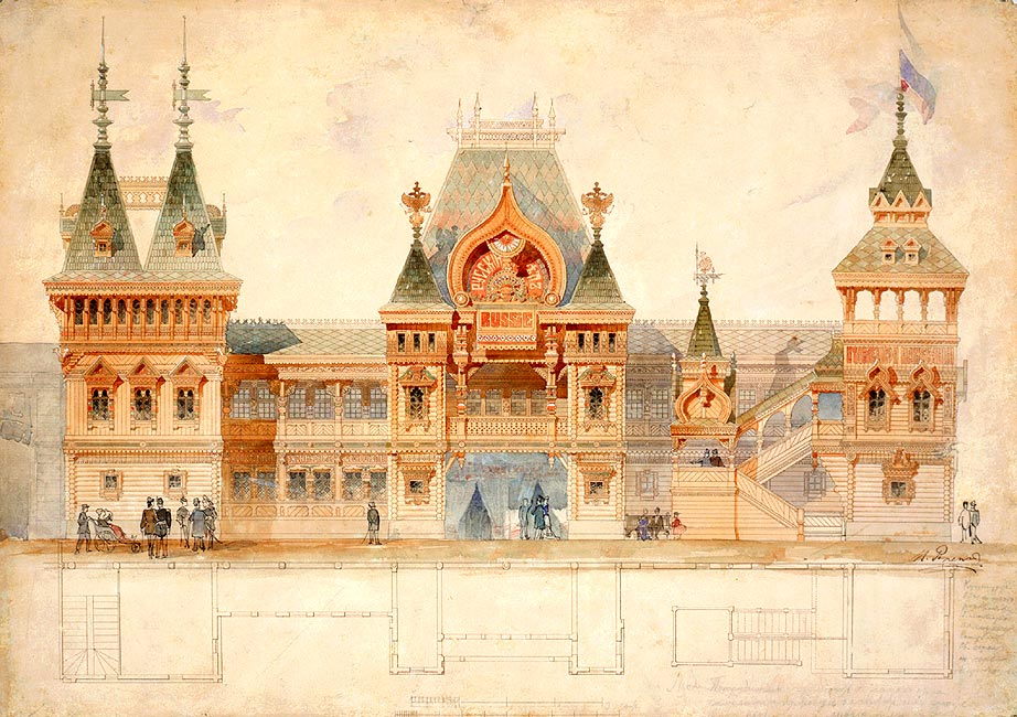 Иван Николаевич Ропет-Петров. 1878 год — павильон Русского отдела на Всемирной выставке в Париже