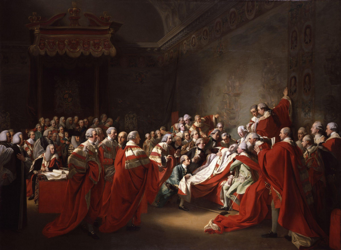 John Singleton Copley. Death of the Earl of Chatham in the House of lords, 7 July 1778