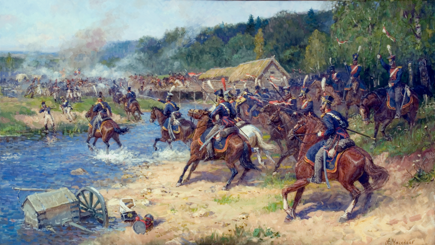 Aleksandr Chagadaev. Incursione del reggimento Uhlans nella parte posteriore dei francesi
