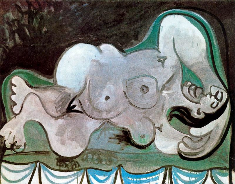 Пабло Пикассо. Женщина, лежащая на диване