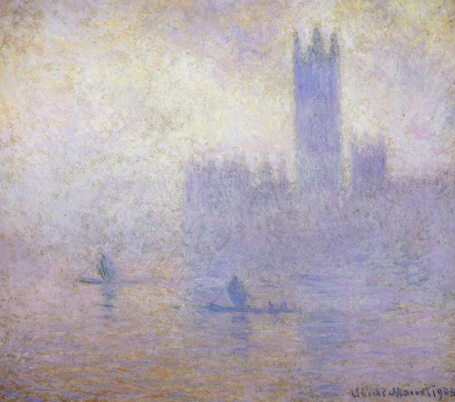 Claude Monet. Palais de Westminster, effet de brouillard