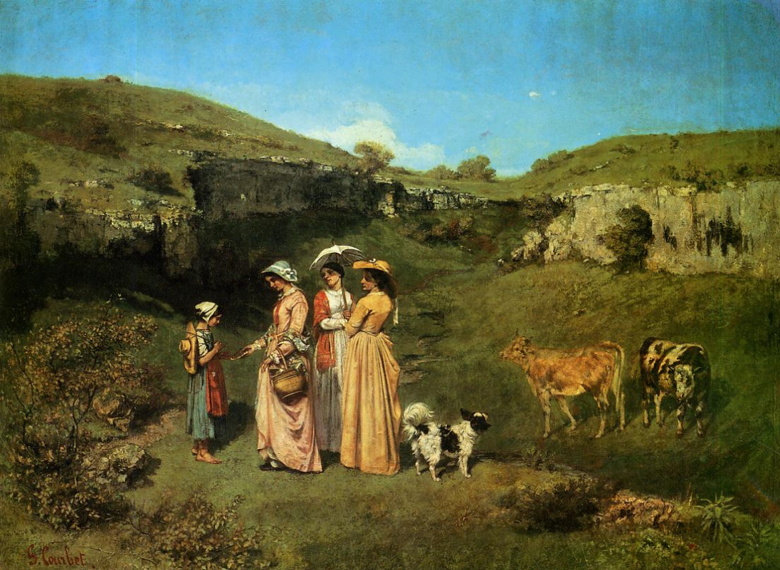 Gustave Courbet. Ladies from the village