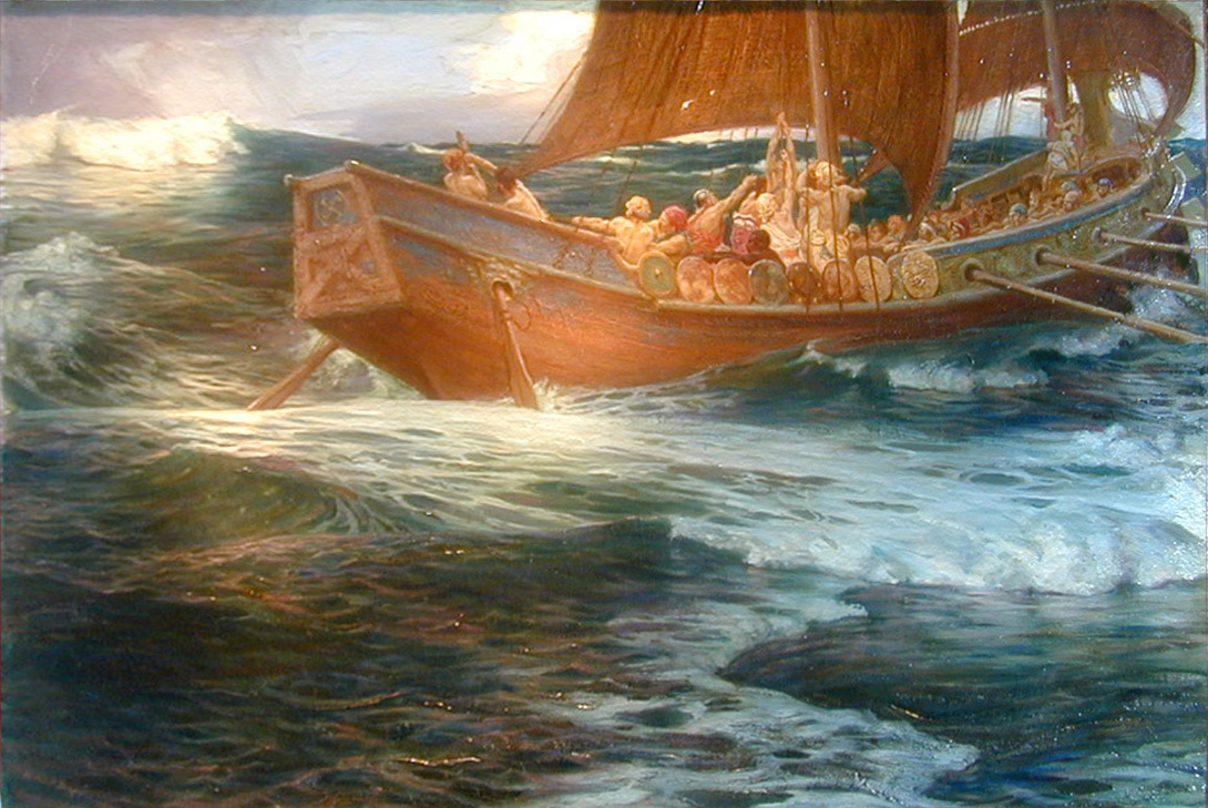 Herbert Draper. Wrath of the Sea Gott