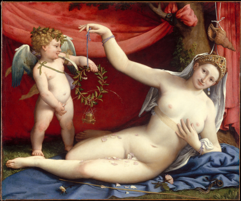 Lorenzo Lotto. Venus and Cupid