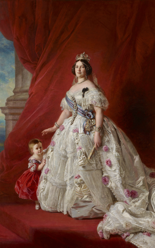 Franz Xaver Winterhalter. Queen of Spain Isabella II with her daughter Isabella, Princess of Asturias