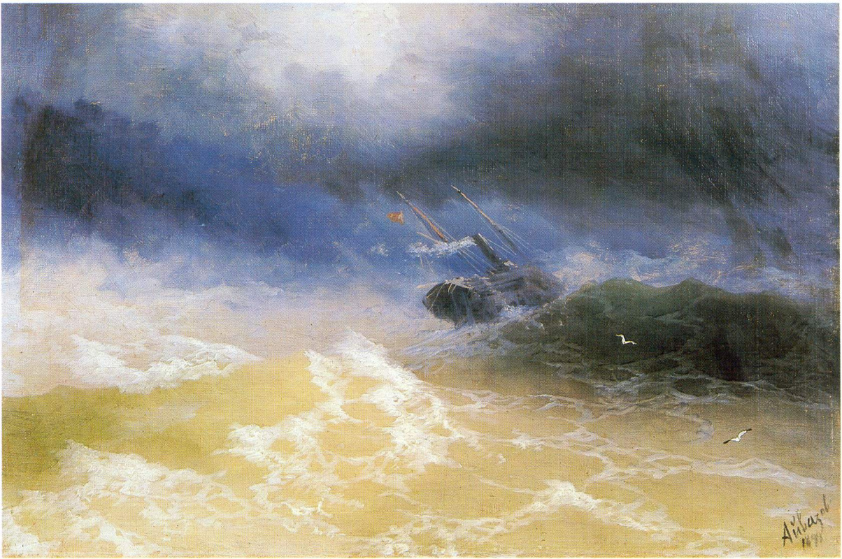 Ivan Aivazovsky. A hurricane at sea