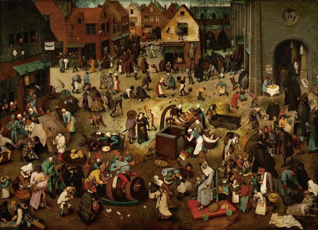 Pieter Bruegel The Elder. The Fight between Carnival and Lent